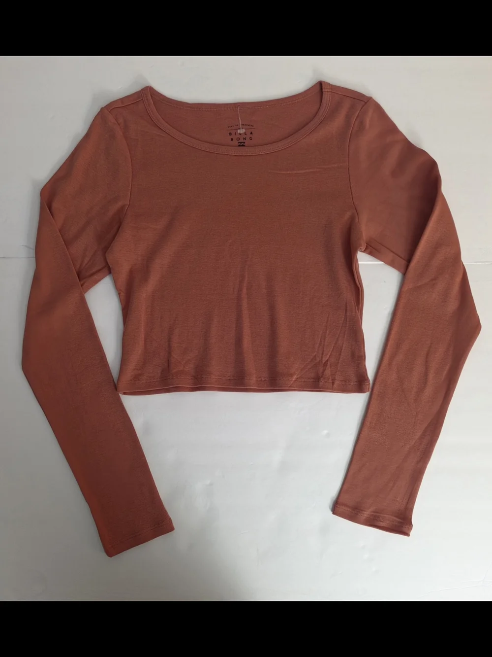 Billabong Rusty Orange Cropped Long-Sleeve Top